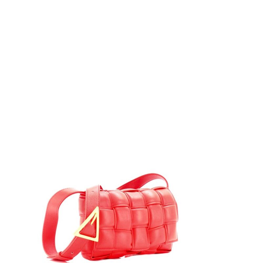 Bottega Veneta Cassette Crossbody Bag Padded Maxi Intrecciato Leather Small Red - Picture 2 of 6